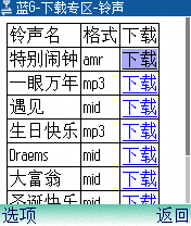 下载专区-铃声的下载页面